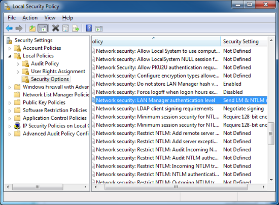Enable Network Drive in Windows 7